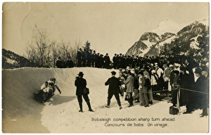 Images Dated 6th October 2016: Spectators watch the Bobsleigh Run at Morgins, Switzerland