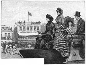 Victorians Prints: Spectators watching a cricket match at Lord s