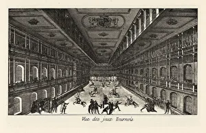 Joust Prints: Spectators watching jousting games in an arena, 18th century