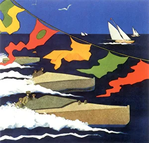 Triangular Gallery: Speed Boat Racing Date: 1912