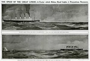 Images Dated 3rd October 2017: Speed of the great liners by G. H. Davis