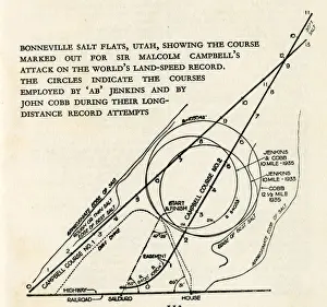Jenkins Prints: Speed record course, Bonneville Salt Flats, Utah, USA