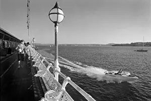 Eastbourne Prints: Speedboat off prom Eastbourne