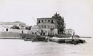 Waterfront Prints: Spetses, Greece -The Poseidon Hotel