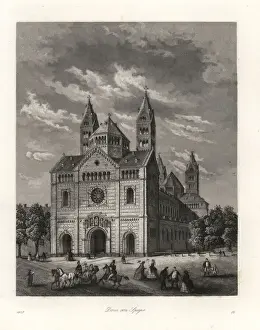 Speyer Prints: Speyer Cathedral, mid 19th century