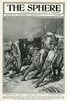Sphere cover - British gunners turning German gun on enemy