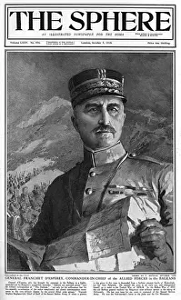 Generals Prints: Sphere cover - General Franchet by Fortunino Matania