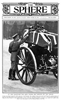 Sphere cover - King places wreath on unknown warrior coffin
