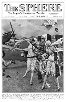 Images Dated 8th April 2016: The Sphere cover - RAF Display at Hendon by Matania