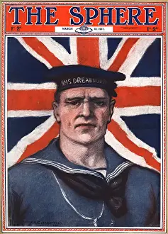 Defiant Prints: Sphere cover, WW1 patriotic sailor