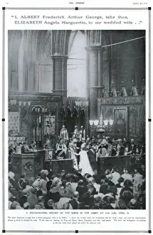 Lyons Prints: The Sphere Royal Marriage Number 1923- wedding ceremony