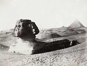 Sphinx Gallery: Sphinx and Great Pyramid, Giza