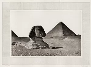 Sphinx Gallery: The Sphinx and Great Pyramid at Giza, Woodburytype