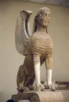 Archaic Prints: Sphinx of Naxos. ca. 570 BC. Archaic Greek art