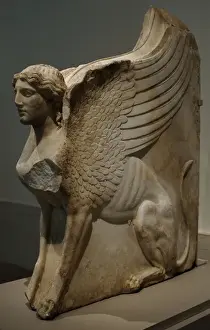 Sphinx Prints: Sphinx-shaped bracket. (27 B. C 14 A. C. ). Augustan period. Ma