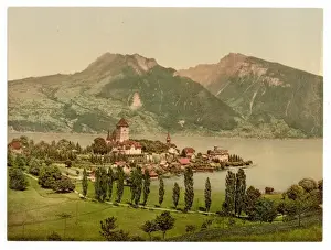 Thun Prints: Spiez and Lake of Thun, Bernese Oberland, Switzerland