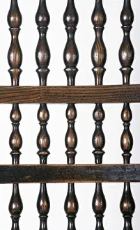 Spindle-back armchair, detail
