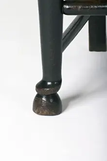 Spindle-back armchair, detail