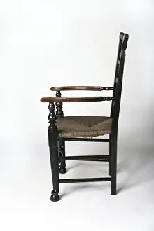 Spindle-back armchair, detail