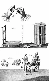 Images Dated 14th October 2011: Spinning Cotton 18th C