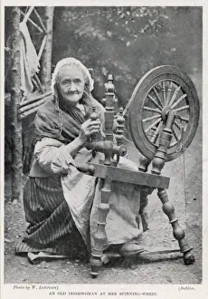 Irishwoman Prints: Spinning, Ireland