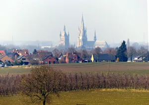 Spires of Ypres from Hill 62 Canadian Memorial