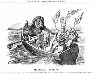 Lions Gallery: Spithead Review cartoon 1897