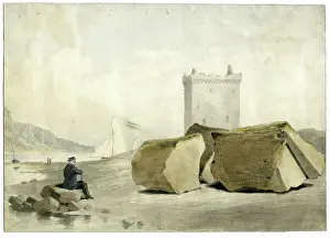 Ayrshire Prints: Split boulder on Little Cumbra, Western Isles
