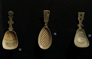 Images Dated 10th February 2013: Spoons of horns. The National Museuum of Finland. Helsinki