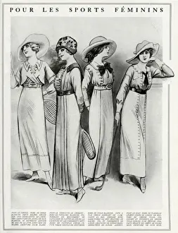 Waist Prints: Sport clothing for women 1912