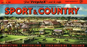 Images Dated 14th July 2011: Sport & Country nameplate with racecourse