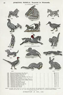 Hansom Gallery: Sporting brooches mounted in diamonds: dog