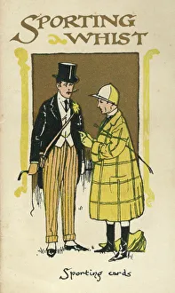 Sporting Whist playing cards scorecard, Jockey and Owner