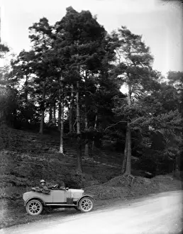 Sports car parked off the road