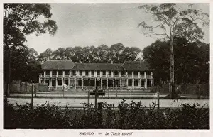 Saigon Prints: Sports Club building, Saigon, Cochinchina (Vietnam)