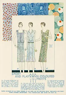 Piping Prints: Sporty Frocks 1929