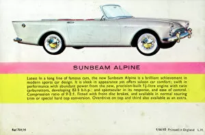 1960 Collection: A Sporty White Sunbeam Alpine