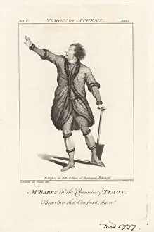 1771 Prints: Spranger Barry as Timon in Timon of Athens, 1771