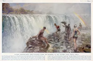 Fashions Prints: Spray Bathing - Victoria Falls