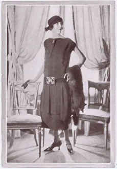 Couturiers Prints: A spring dress from Lucien Lelong, Paris, 1925