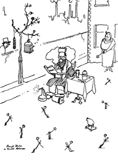 Spring feelings, illustration by William Heath Robinson