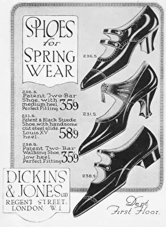 Dickins Prints: Spring shoe styles from Dickins and Jones, Regent