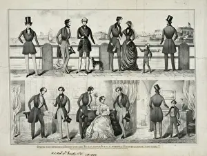 Merrill Prints: Spring and summer fashions for 1841, by A. F. Saguezs & G. C