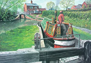 Alan Gallery: Springtime on the Lapworth Flight, Stratford Canal