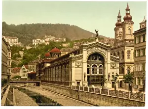Sprudel Colonnade, Carlsbad, Bohemia, Austro-Hungary
