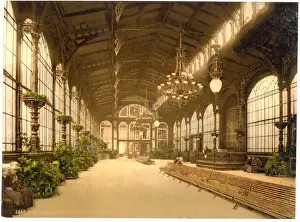 Carlsbad Prints: The Sprudel Fountain Colonnade, Carlsbad, Bohemia, Austro-Hu