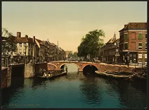 Hague Prints: The Spui (canal), Hague, Holland