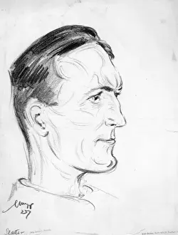Emil Prints: Sqn Ldr Leslie J Slatter drawn by Emil Stumpp