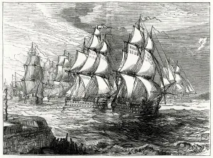 The Squadron before Amoy, First Opium War (1839-1842). Date: early 1840s The Squadron before Amoy, First Opium War (1839-1842). Date: early 1840s
