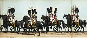 Victorias Gallery: Squadron of Life Guards cavalry in Queen Victoria s